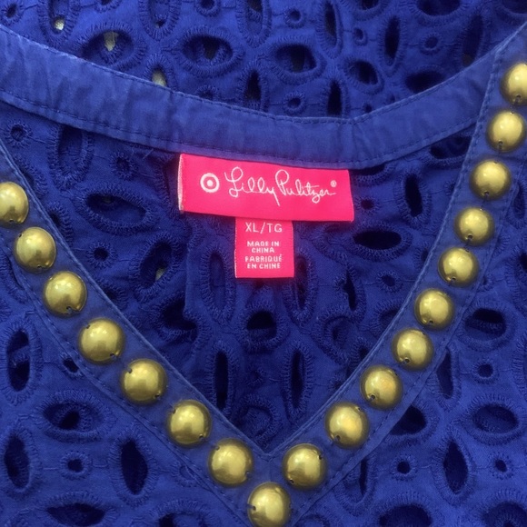 Lilly Pulitzer for target Blue Eyelet Top - Picture 10 of 11